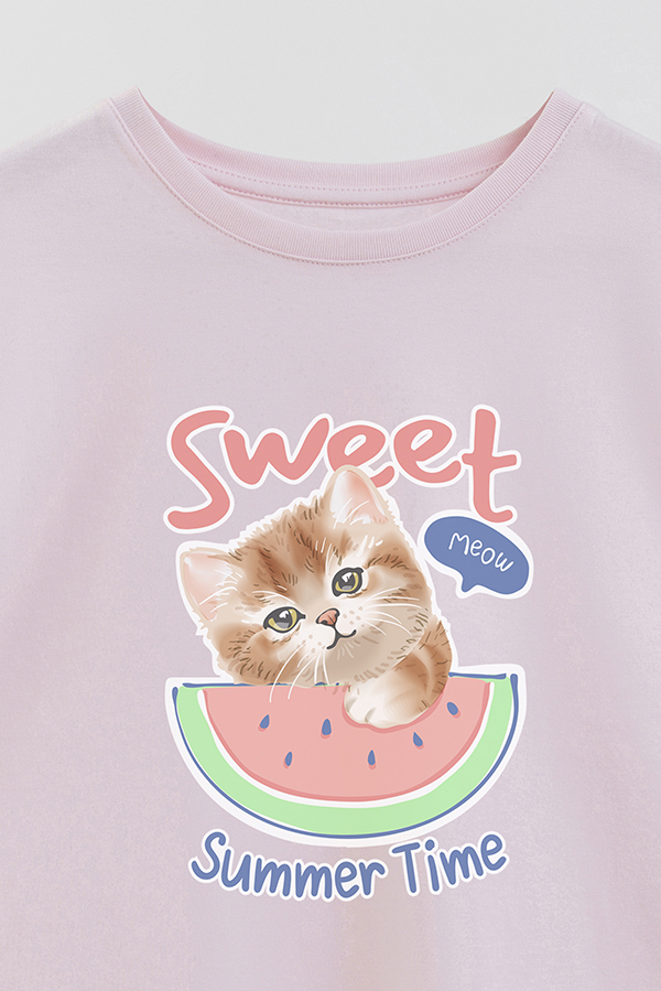 REMERA GIRL OVER KITTY DREAMS SWEET