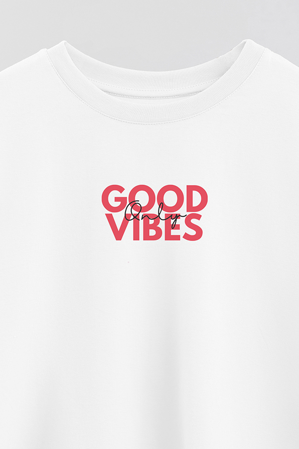 REMERA CROP ESTAMPADA RED GOOD VIBES