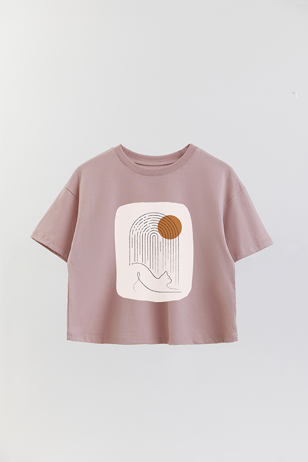 REMERA CROP ESTAMPADA ART 132