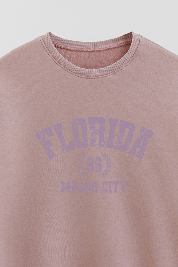 BUZO CREWNECK RUSTICO VARSITY GIRL MAJOR CITY