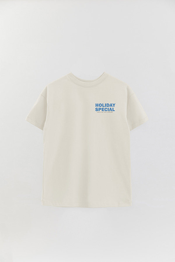 REMERA OVER FB ESTAMPADA HOLIDAY SPECIAL BREAKFAST