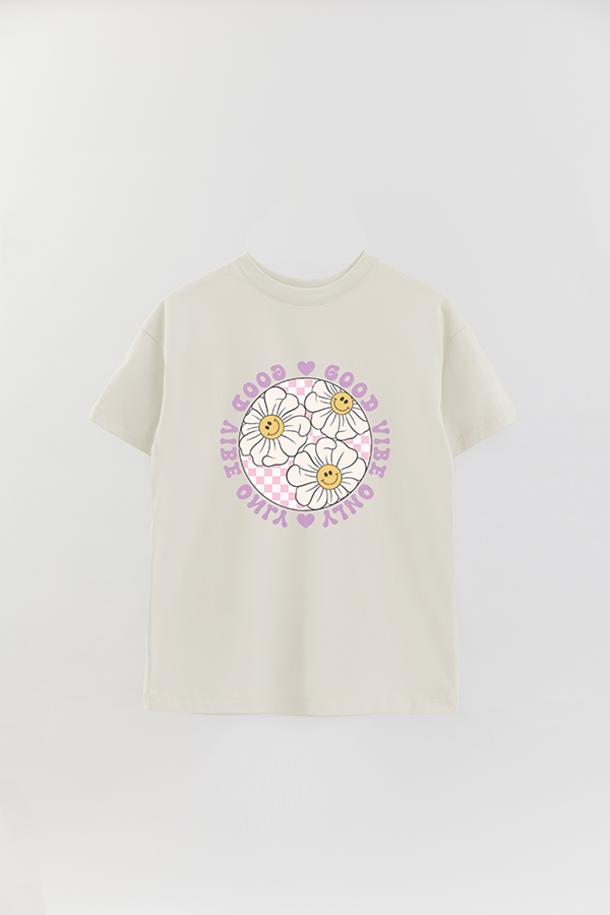 REMERA OVER ESTAMPADA RT GOOD VIBE ONLY
