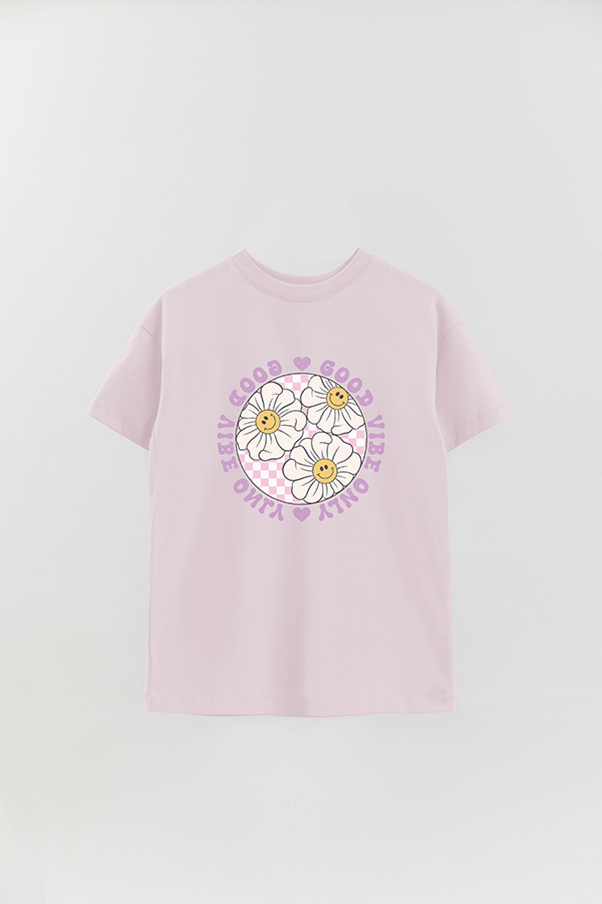 REMERA OVER ESTAMPADA RT GOOD VIBE ONLY