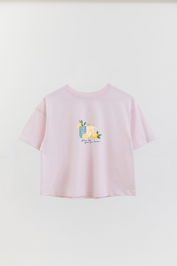 REMERA CROP ESTAMPADA COASTAL WHEN LIFE GIVES