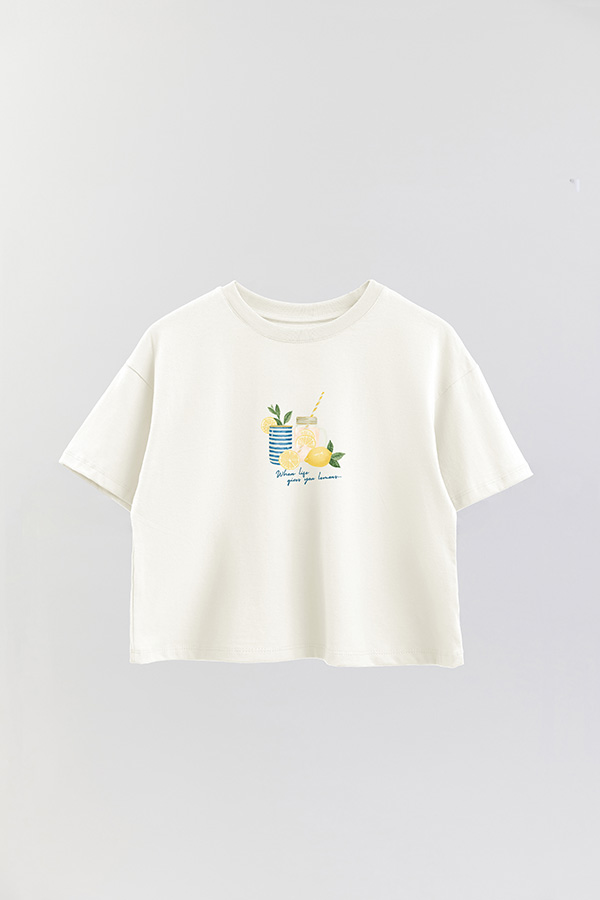 REMERA CROP ESTAMPADA COASTAL WHEN LIFE GIVES