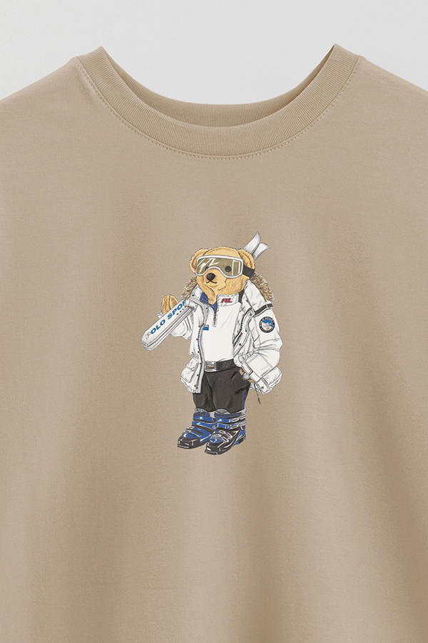 REMERA OVER ESTAMPADA UNISEX BEAR SKI BEAR