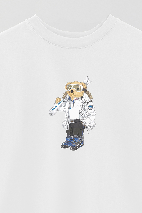 REMERA OVER ESTAMPADA UNISEX BEAR SKI BEAR