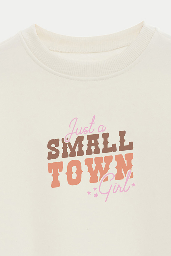 BUZO CROP ESTAMPADO WESTERN SMALL TOWN