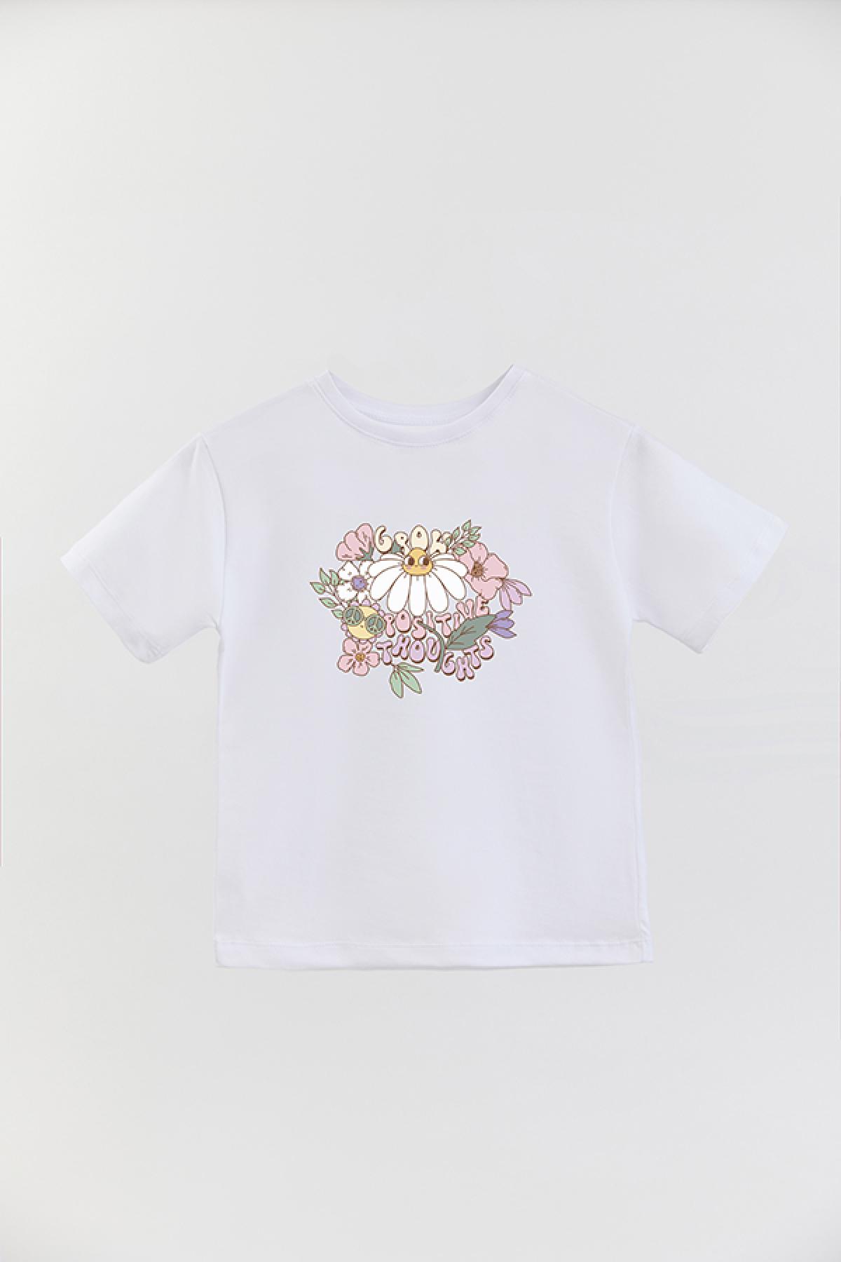 REMERA BASIC GIRL RT POSSITIVE THOUGHTS