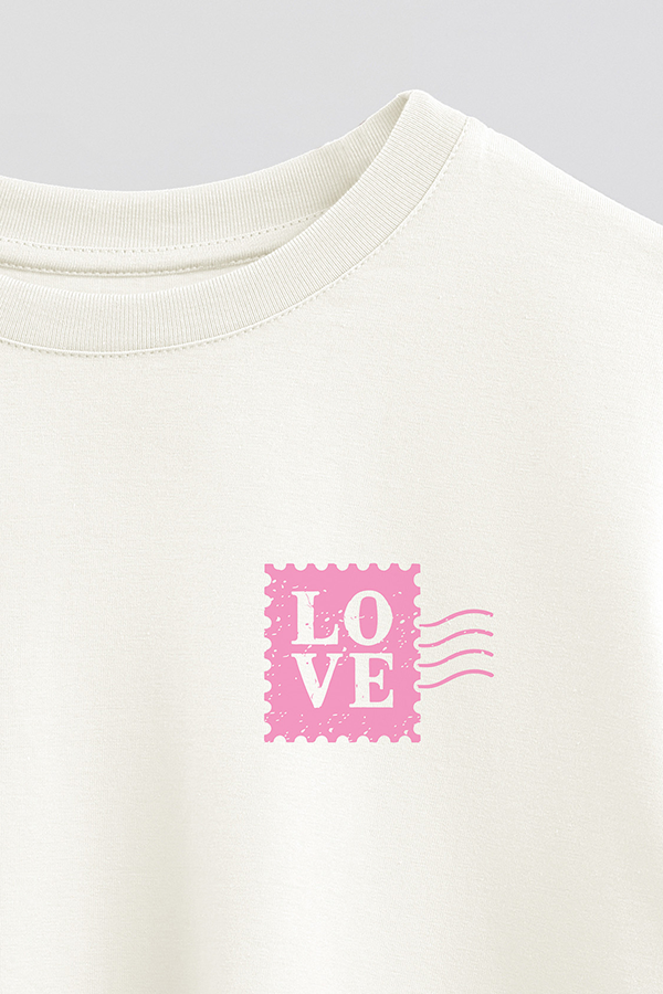 REMERA CROP ESTAMPADA VALENTINE STAMP 1