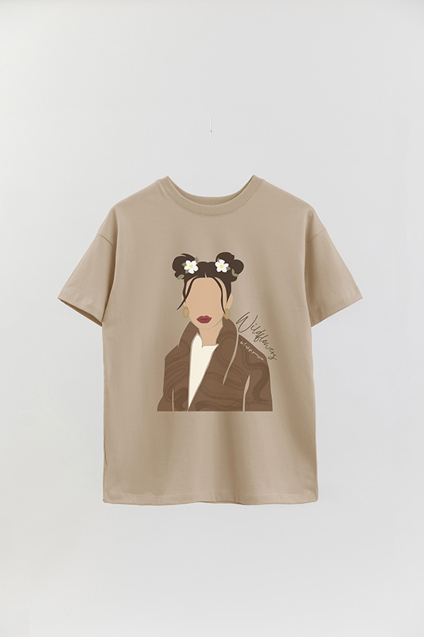 REMERA OVER ESTAMPADA WILDFLOWERS DONT ASK
