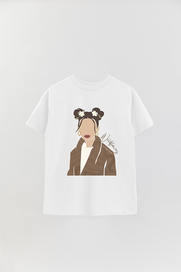 REMERA OVER ESTAMPADA WILDFLOWERS DONT ASK