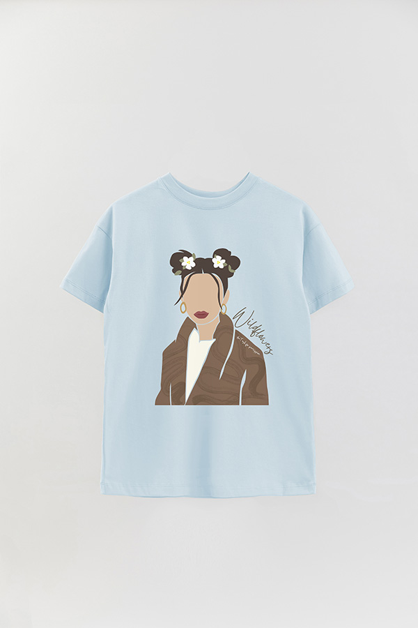 REMERA OVER ESTAMPADA WILDFLOWERS DONT ASK