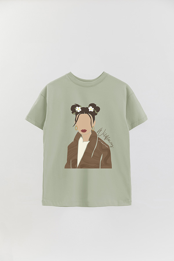 REMERA OVER ESTAMPADA WILDFLOWERS DONT ASK