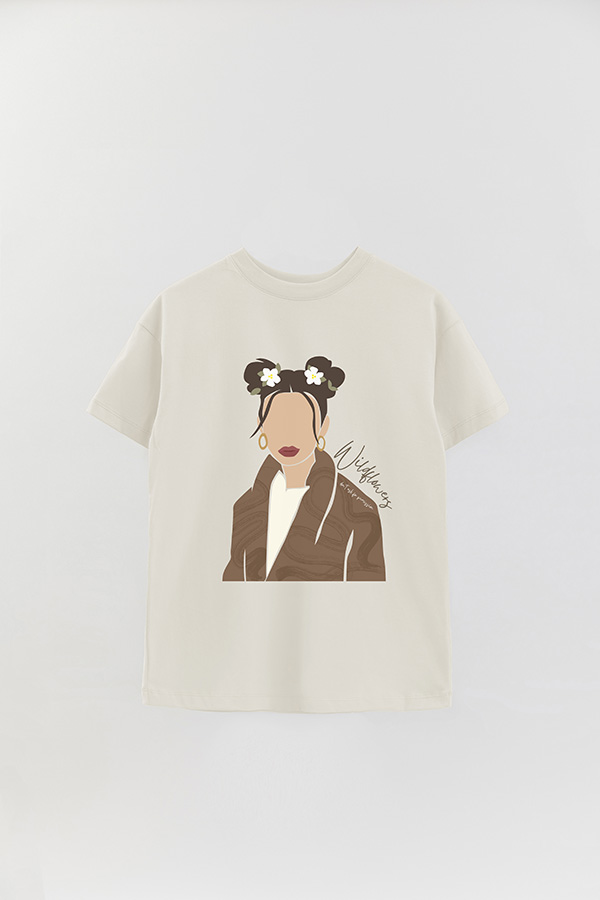 REMERA OVER ESTAMPADA WILDFLOWERS DONT ASK