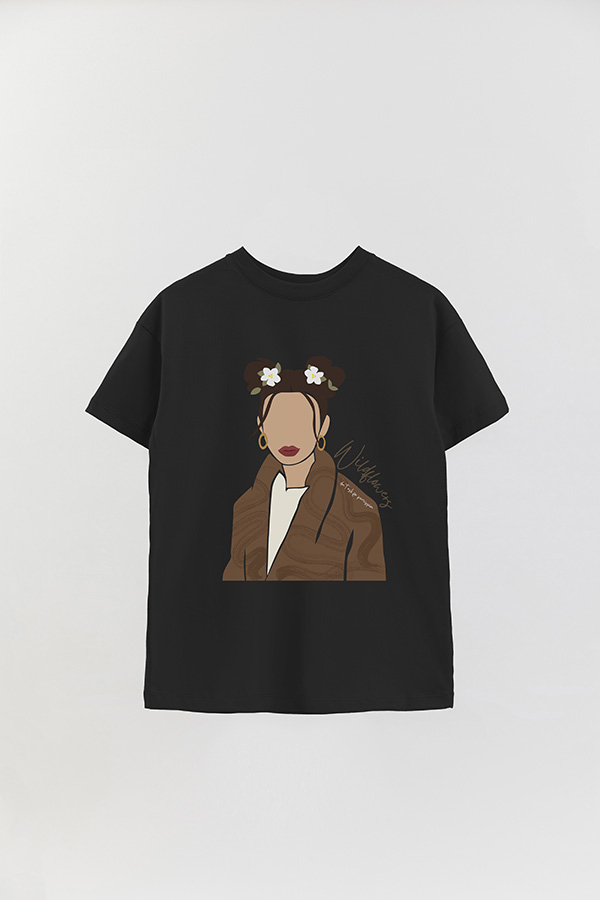 REMERA OVER ESTAMPADA WILDFLOWERS DONT ASK