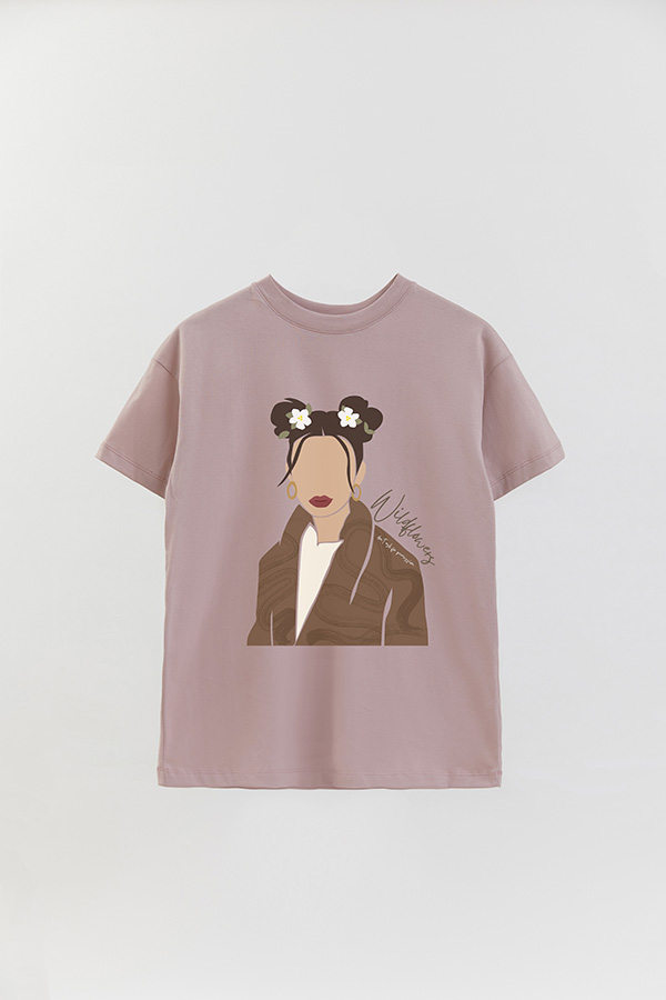 REMERA OVER ESTAMPADA WILDFLOWERS DONT ASK