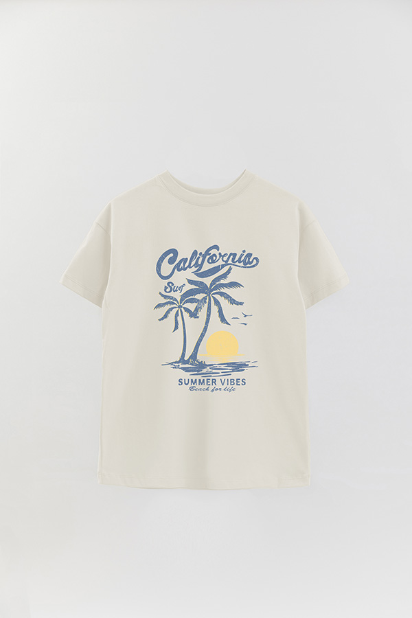 REMERA OVER ESTAMPADA CALIFORNIA SURF SUMMER