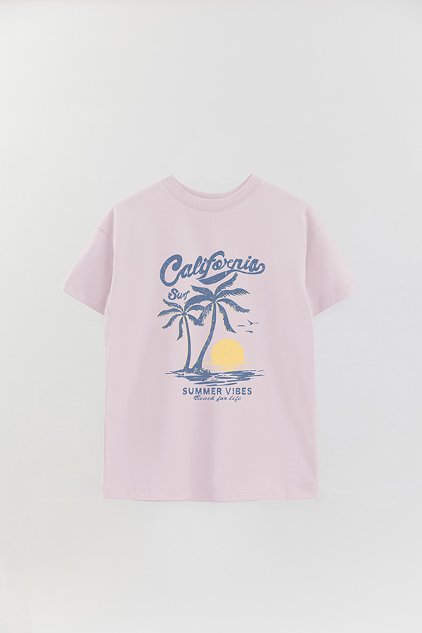 REMERA OVER ESTAMPADA CALIFORNIA SURF SUMMER