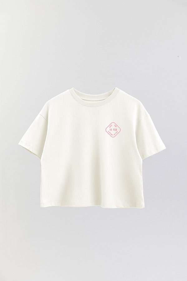 REMERA CROP ESTAMPADA VALENTINE STAMP 7
