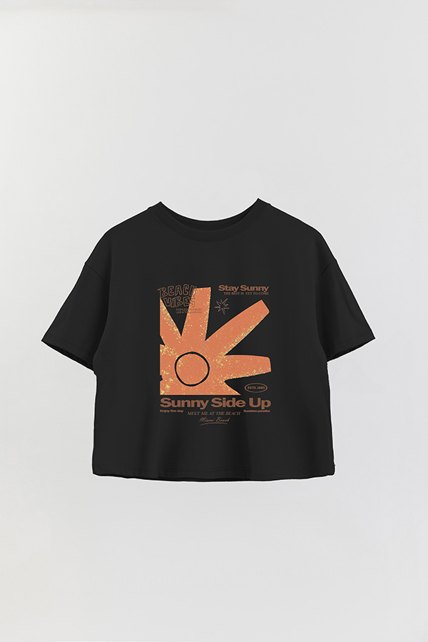 REMERA CROP ESTAMPADA SUNNY BEACH VIBES
