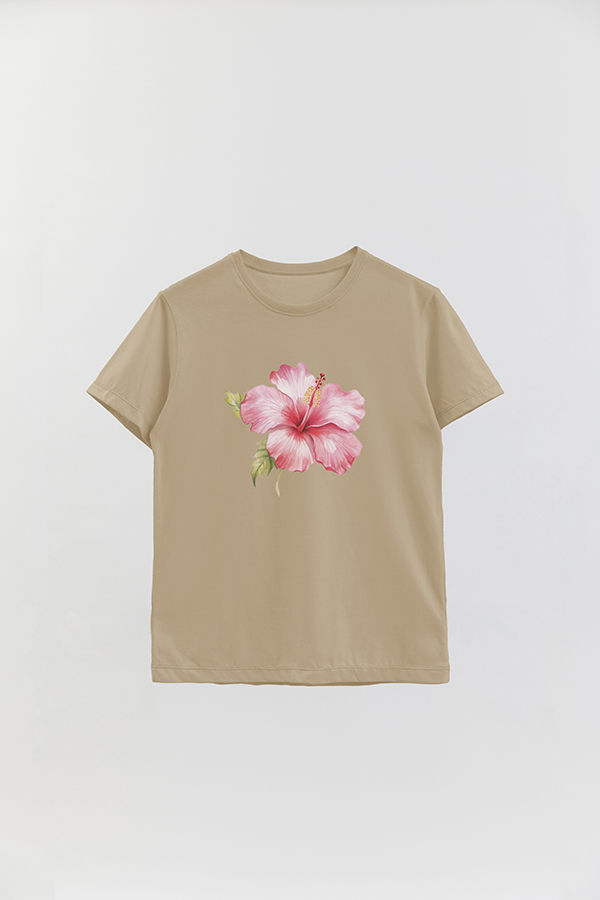 REMERA BASICA ESTAMPADA HIBISCUS 4