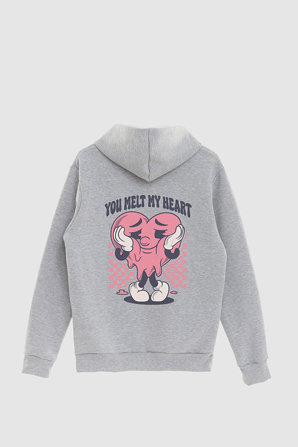 HOODIE ESTAMPADO CARTOON ILLUSTRATION YOU MELT MY HEART