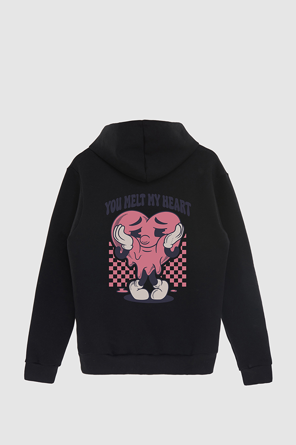 HOODIE ESTAMPADO CARTOON ILLUSTRATION YOU MELT MY HEART