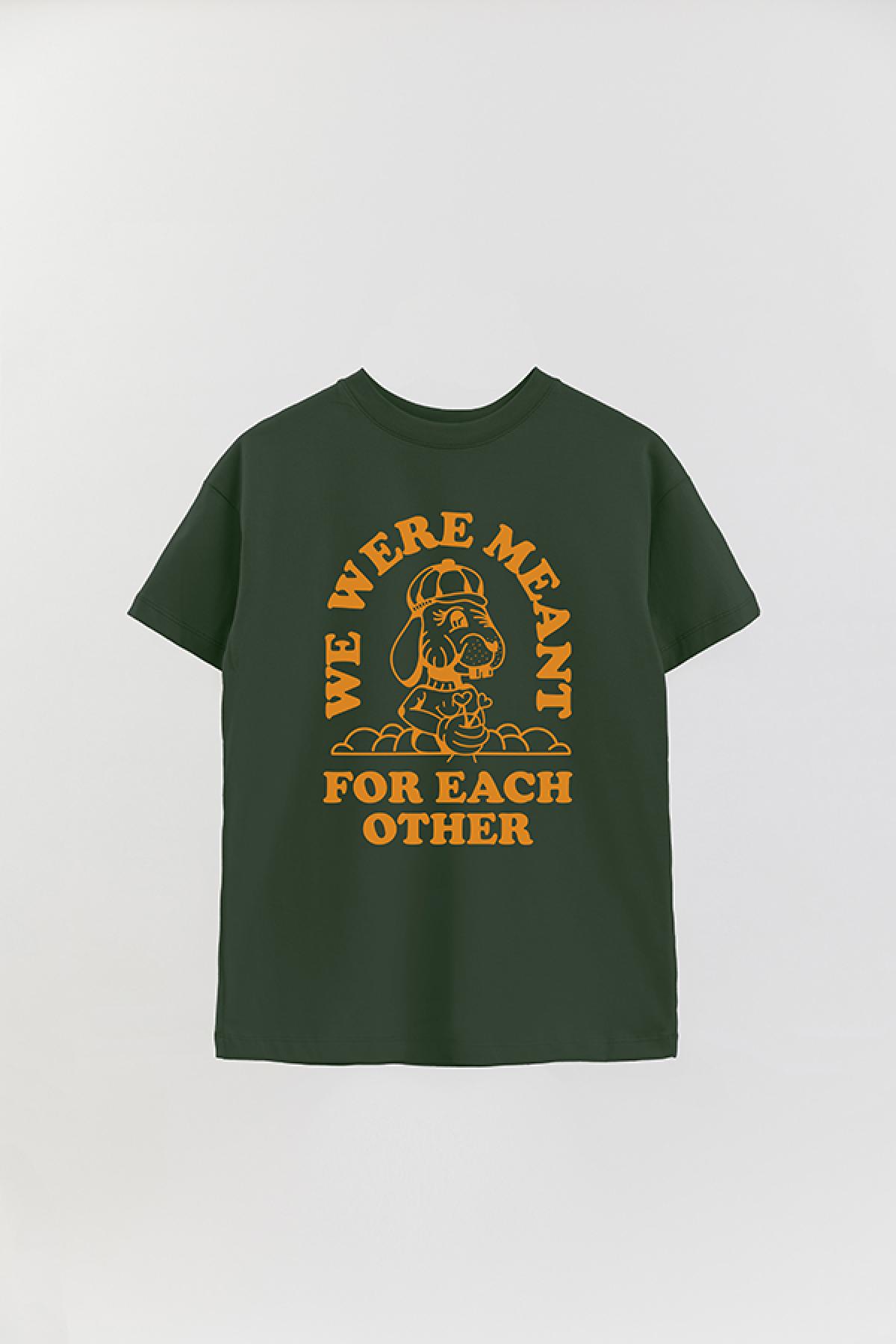 REMERA OVER ESTAMPADA GR WE ARE MEANT FOR EACH OTHER