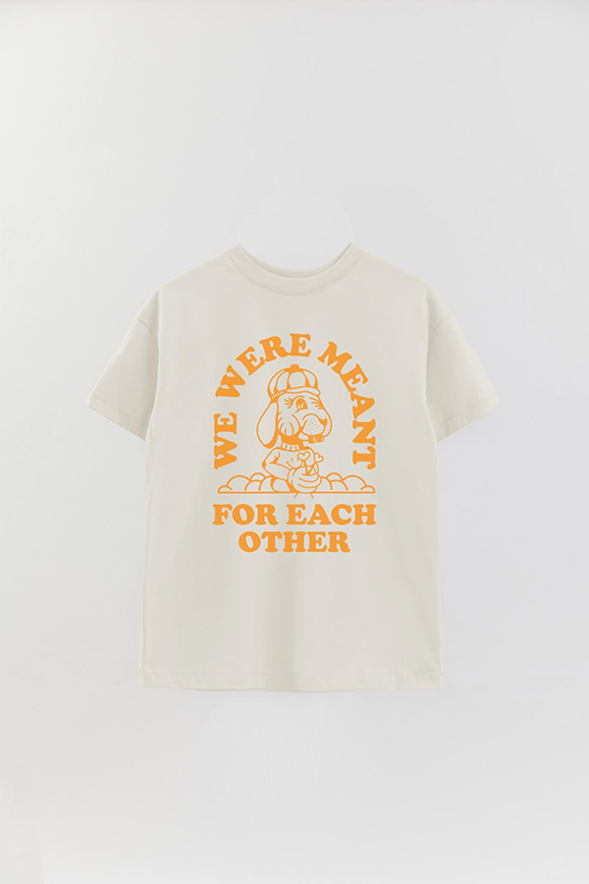 REMERA OVER ESTAMPADA GR WE ARE MEANT FOR EACH OTHER