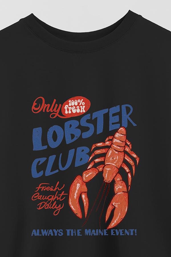 REMERA CROP ESTAMPADA SF ONLY LOBSTER
