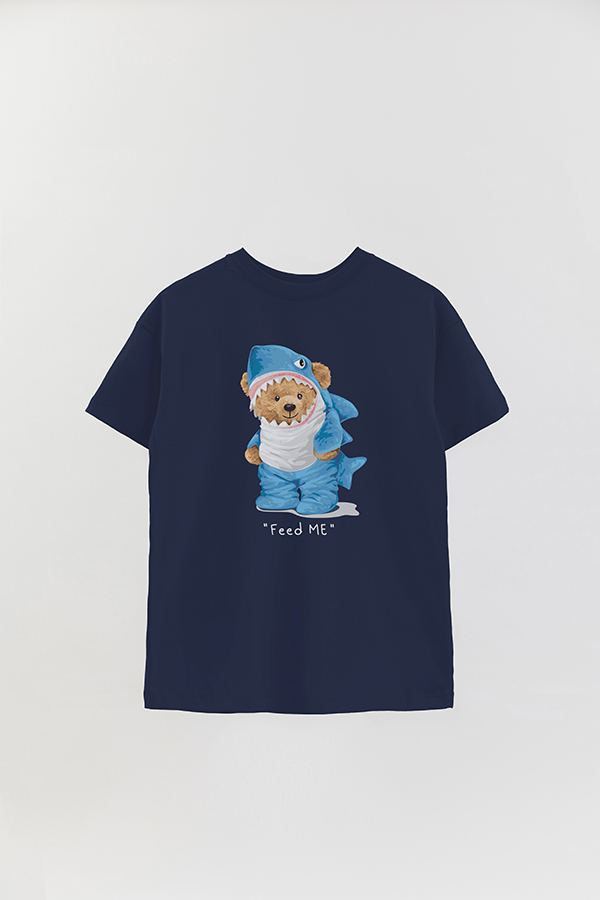 REMERA OVER ESTAMPADA UNISEX TEDDY FEED ME