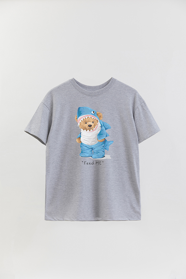 REMERA OVER ESTAMPADA UNISEX TEDDY FEED ME