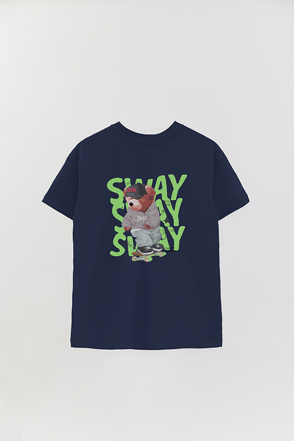 REMERA OVER ESTAMPADA UNISEX TEDDY SWAY