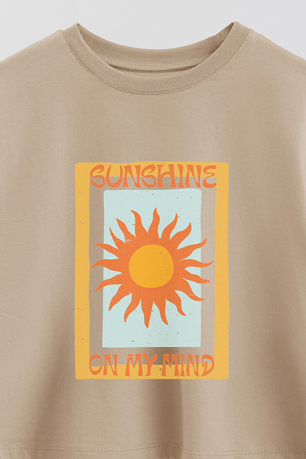 REMERA CROP ESTAMPADA ON MY MIND