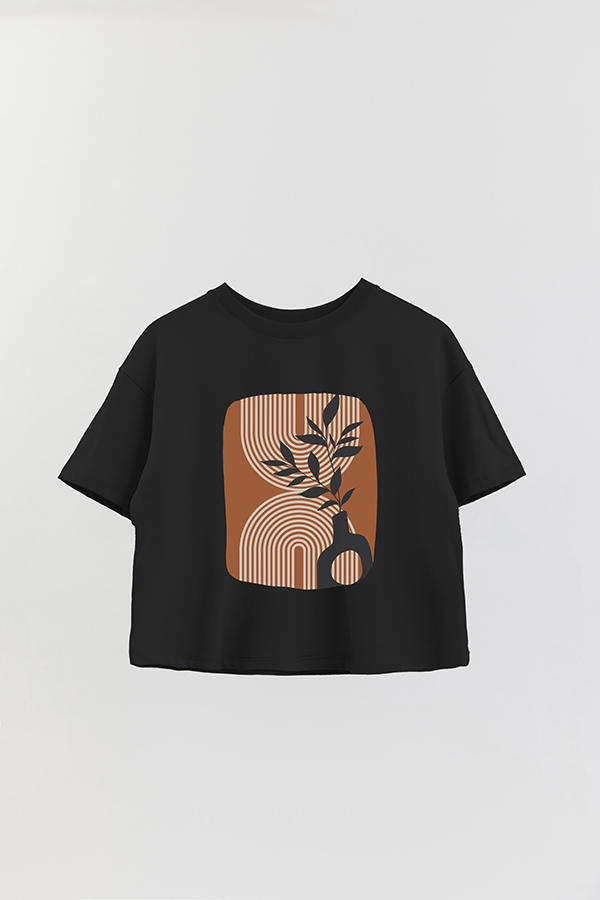 REMERA CROP ESTAMPADA ART 100