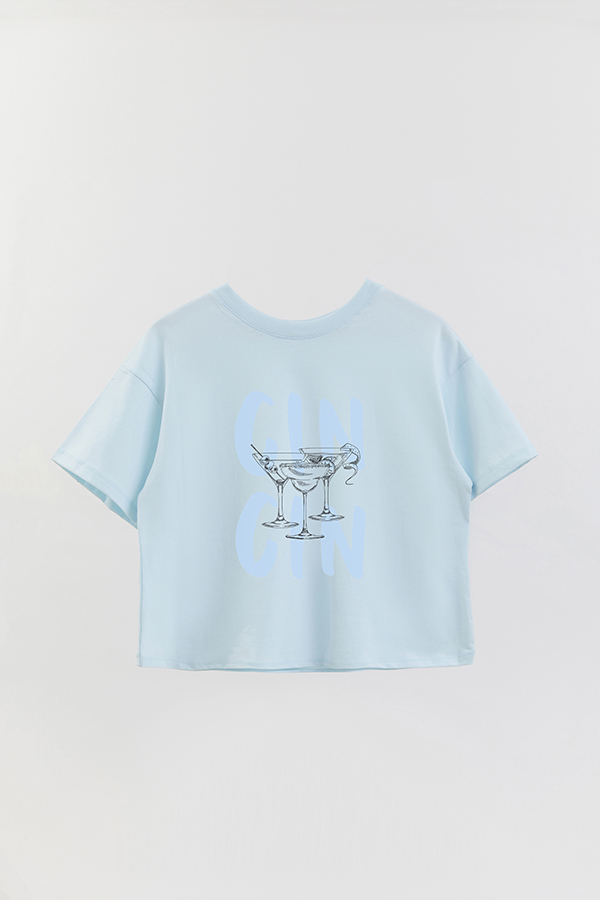 REMERA CROP ESTAMPADA PINK CIN CIN