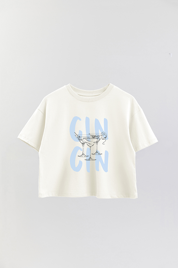 REMERA CROP ESTAMPADA PINK CIN CIN