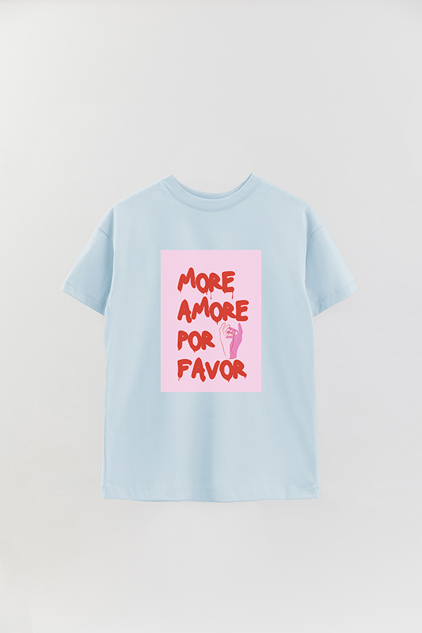 REMERA OVER ESTAMPADA MORE AMORE