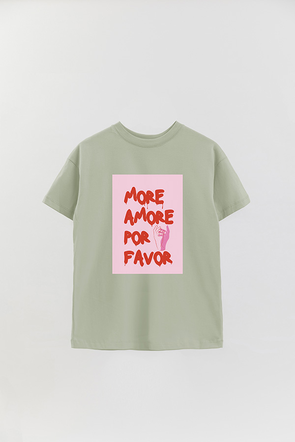 REMERA OVER ESTAMPADA MORE AMORE