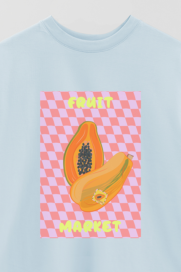 REMERA OVER ESTAMPADA PAPAYA