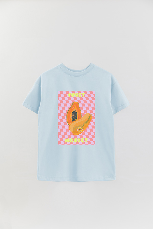 REMERA OVER ESTAMPADA PAPAYA