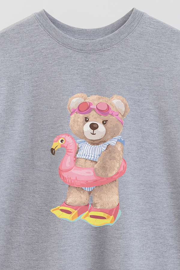 REMERA OVER ESTAMPADA UNISEX TEDDY BEACH QUEEN