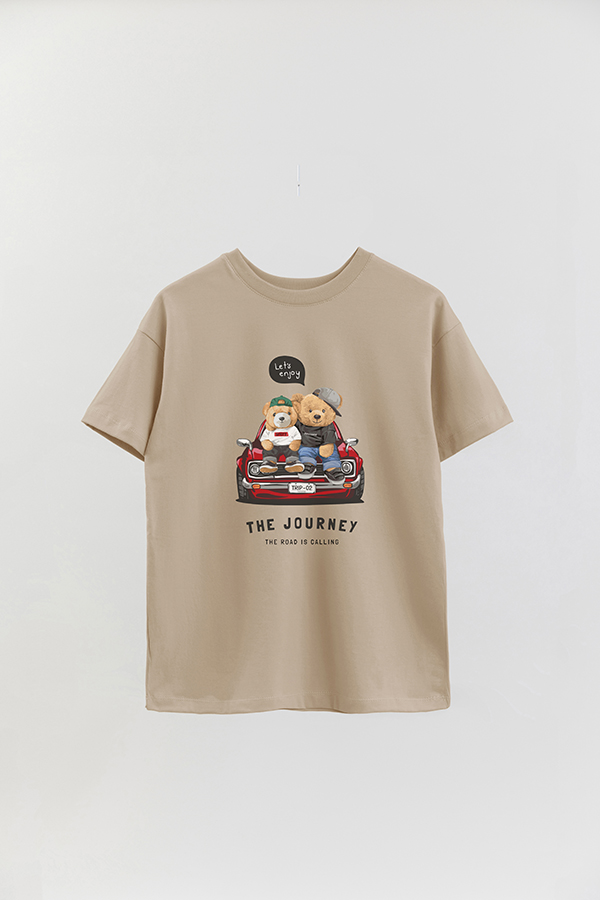 REMERA OVER ESTAMPADA UNISEX TEDDY THE JOURNEY