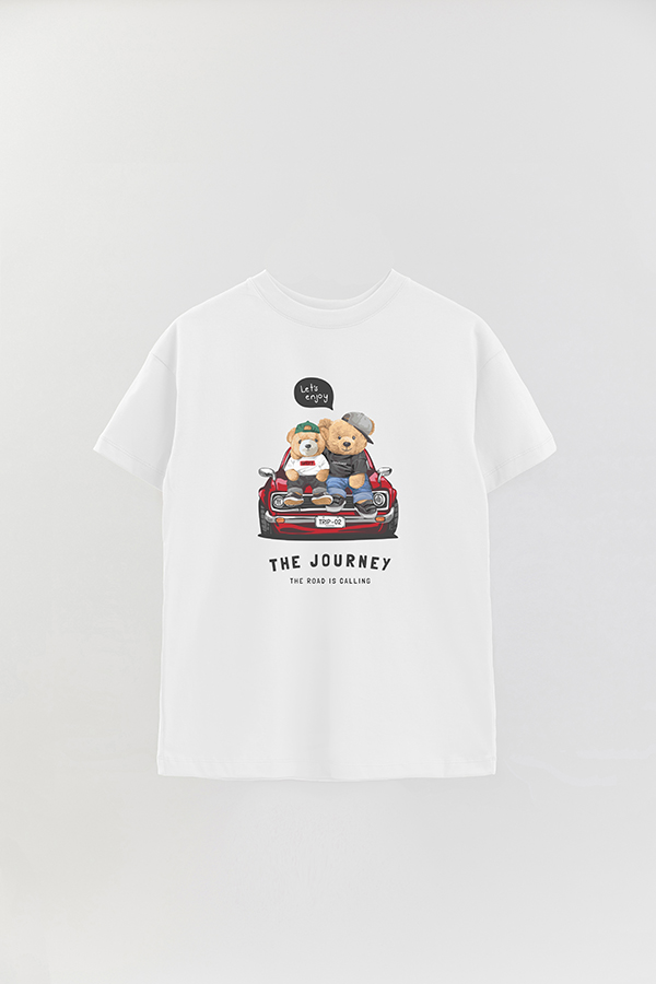 REMERA OVER ESTAMPADA UNISEX TEDDY THE JOURNEY