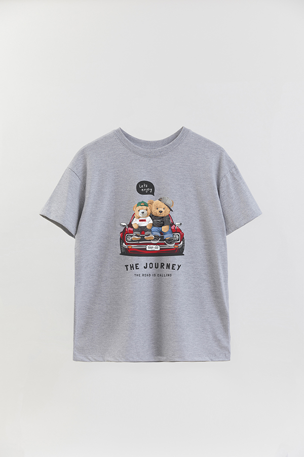 REMERA OVER ESTAMPADA UNISEX TEDDY THE JOURNEY