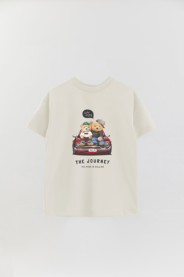 REMERA OVER ESTAMPADA UNISEX TEDDY THE JOURNEY