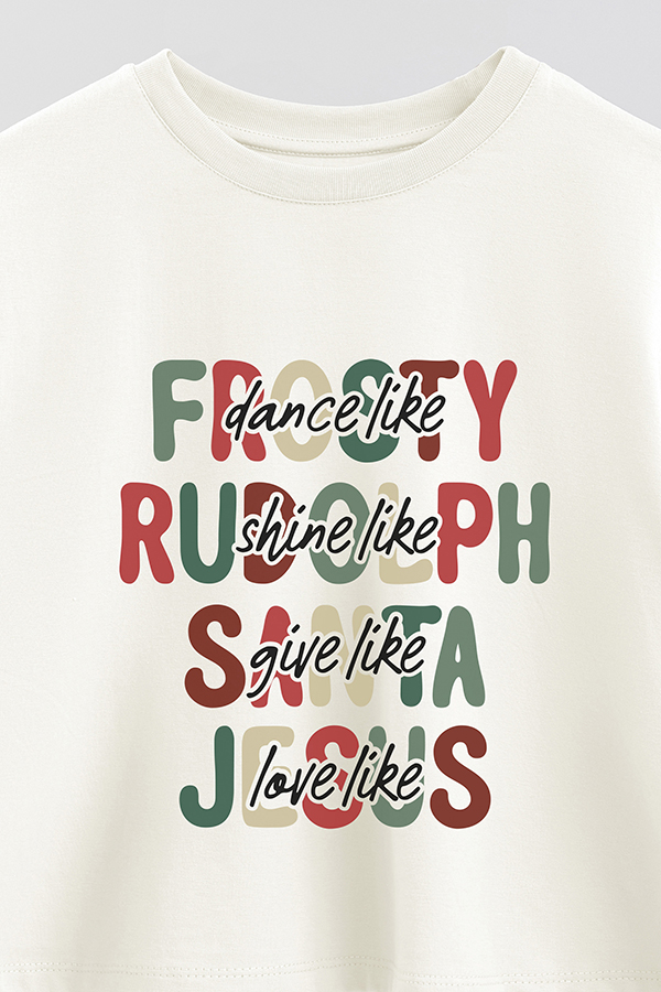 REMERA CROP ESTAMPADA DANCE LIKE