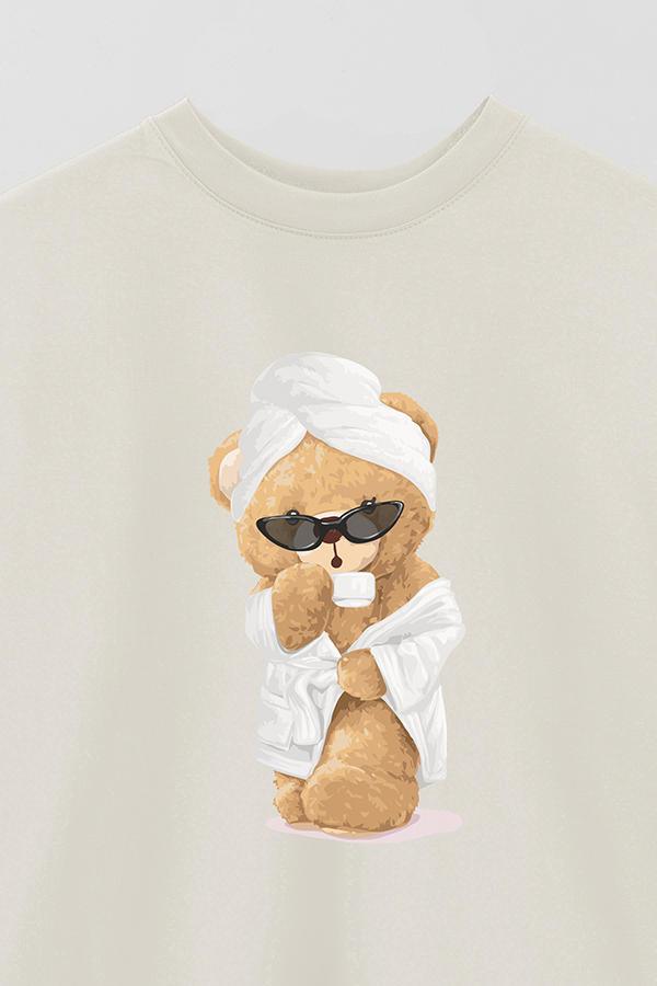REMERA OVER ESTAMPADA UNISEX TEDDY ROBE
