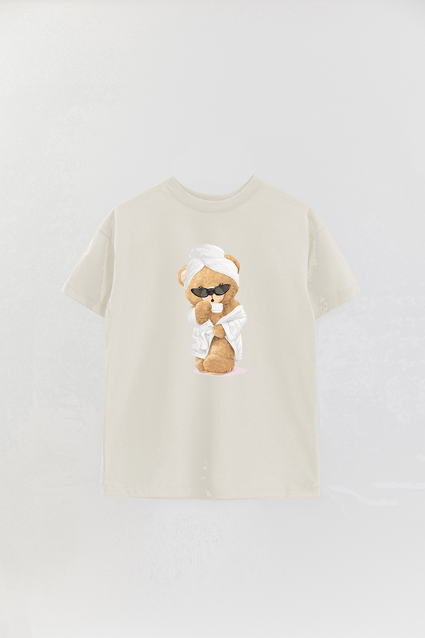 REMERA OVER ESTAMPADA UNISEX TEDDY ROBE